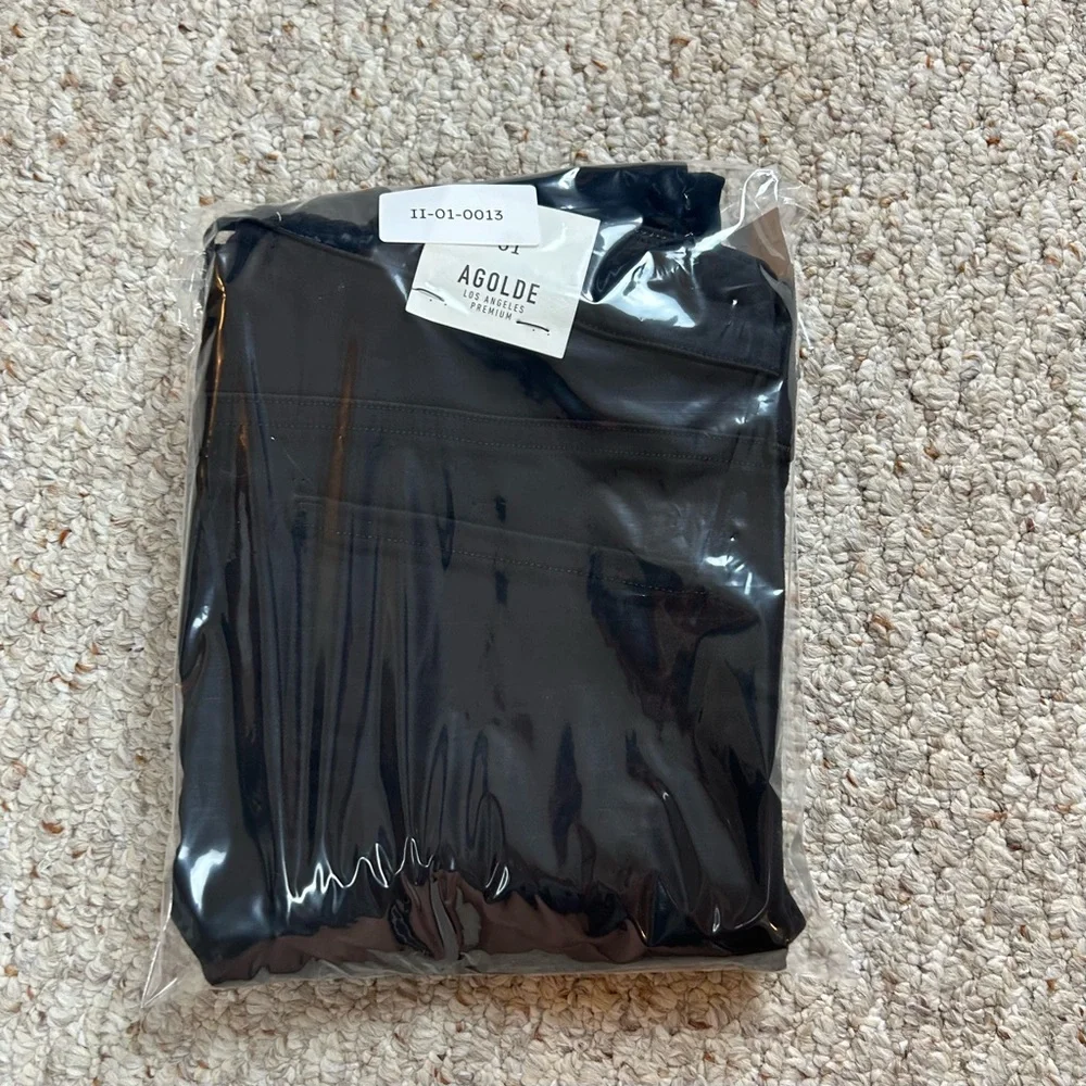 AGOLDE Jeans NWT Sophie High Rise Skinny Womens 31 Black Luxe Denim Stretch - Picture 12 of 12